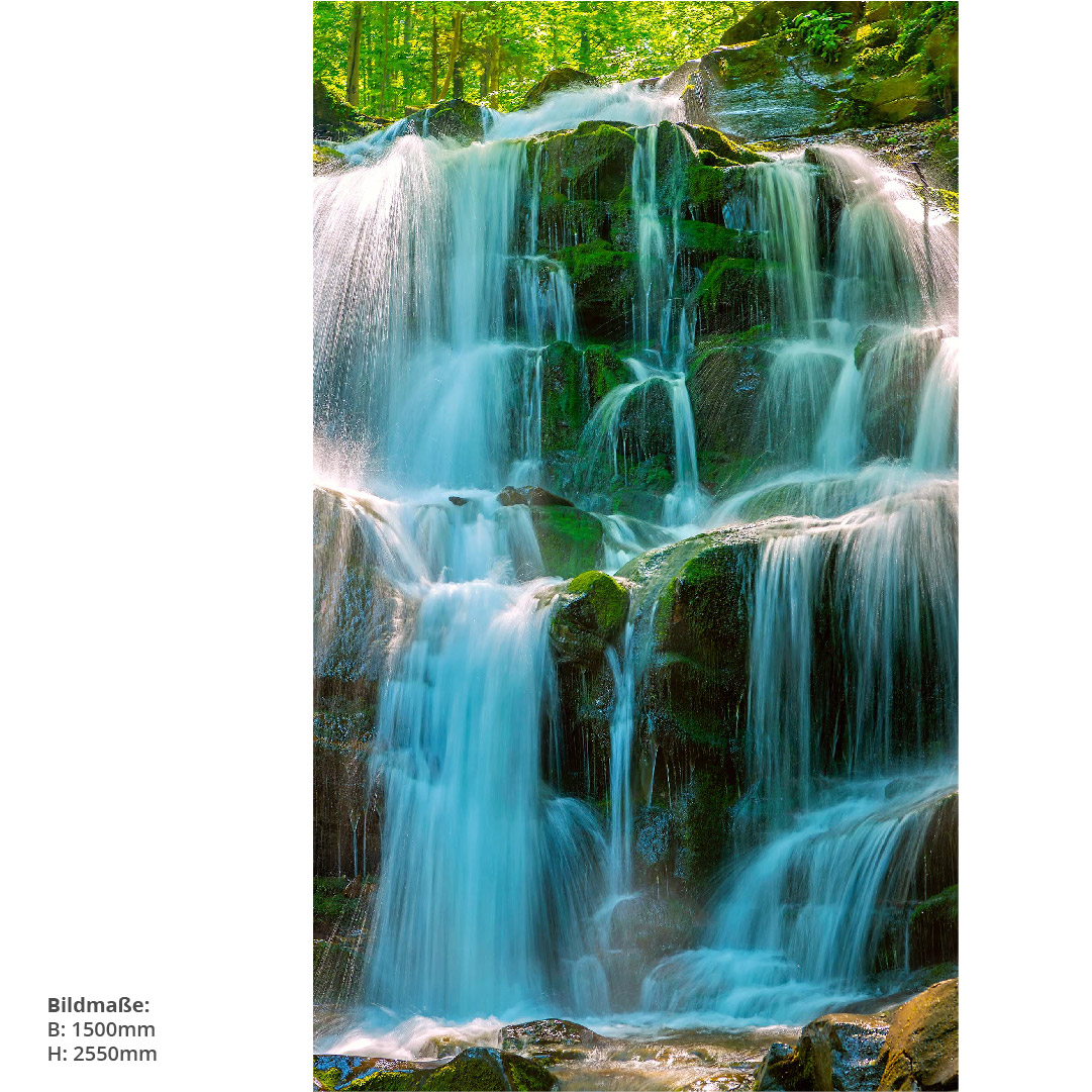 Duschrückwand Wasserfall Ukraine Karpaten