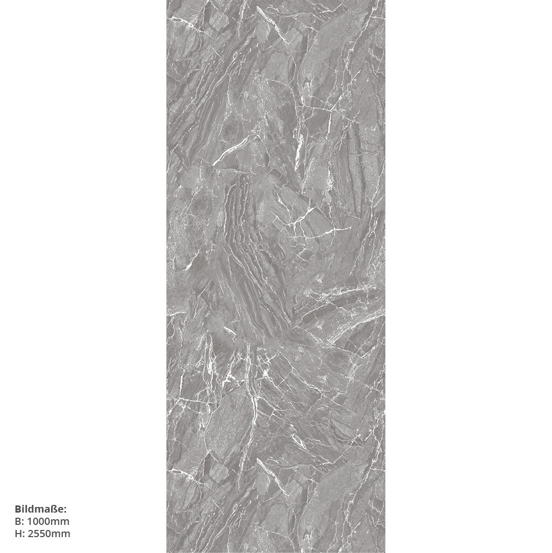 Duschrückwand Marmor hellgrau 100 x 255 cm