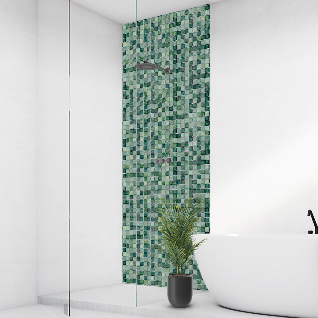 Duschrückwand Mosaik Aqua Grün