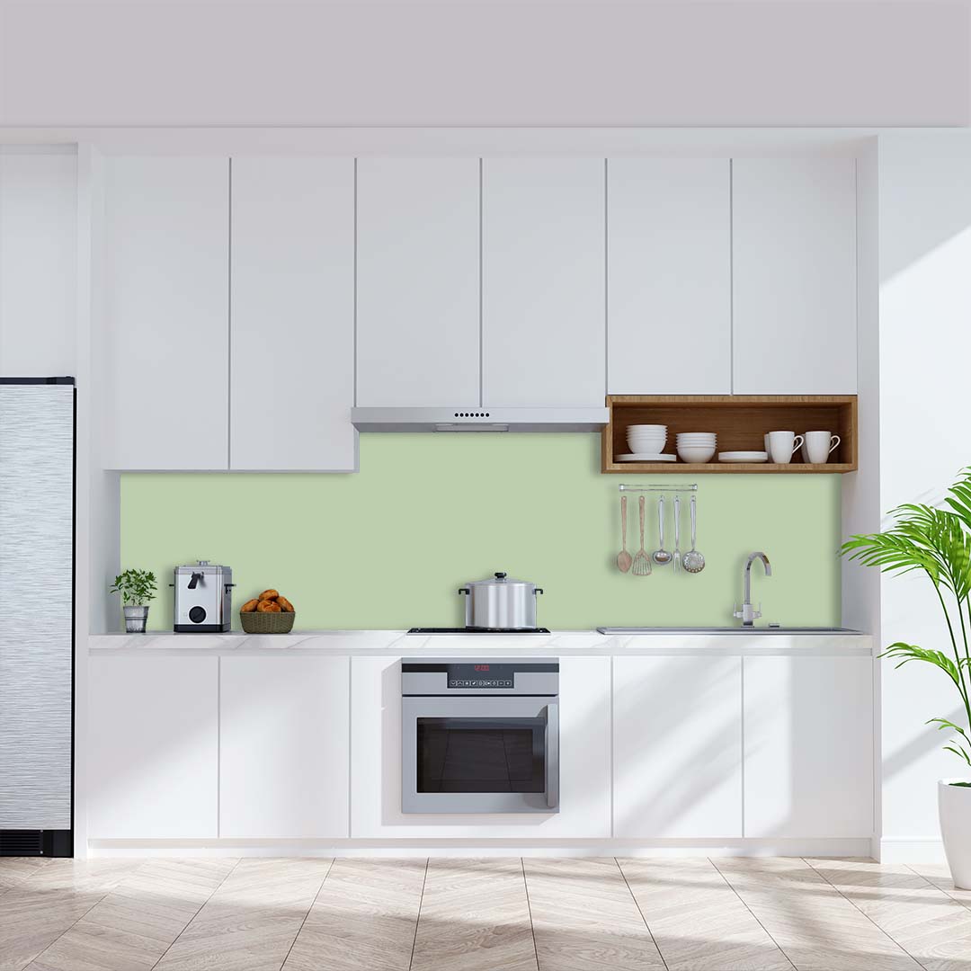 Küchenrückwand einfarbig Pastellgrün