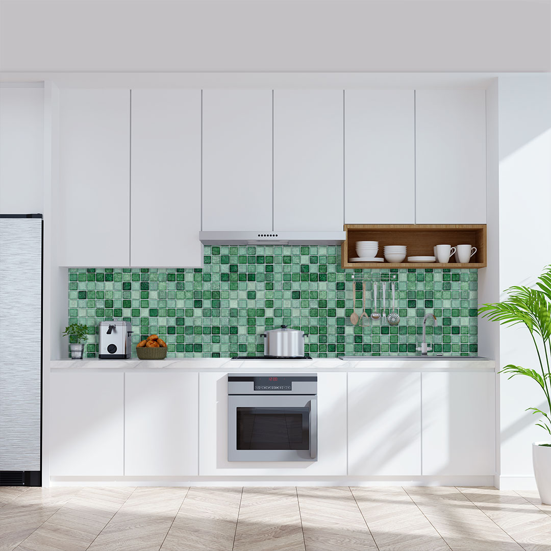 Küchenrückwand Mosaik Aqua Grün